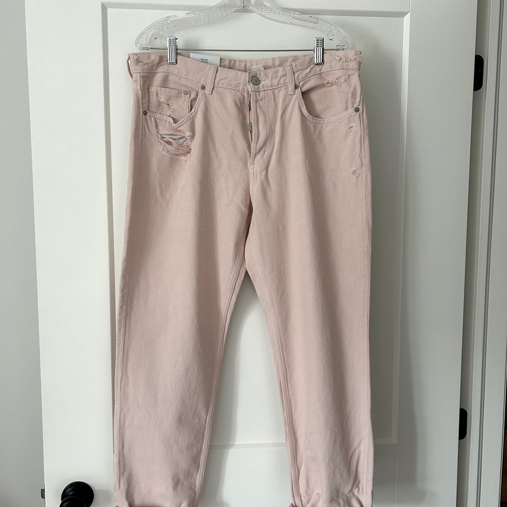 H&M Light Pink Boyfriend Jeans